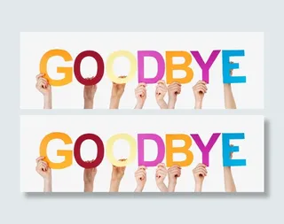 人物举手卡再见免抠