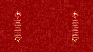 热力红新年背景 节日元素  喜庆氛围高清