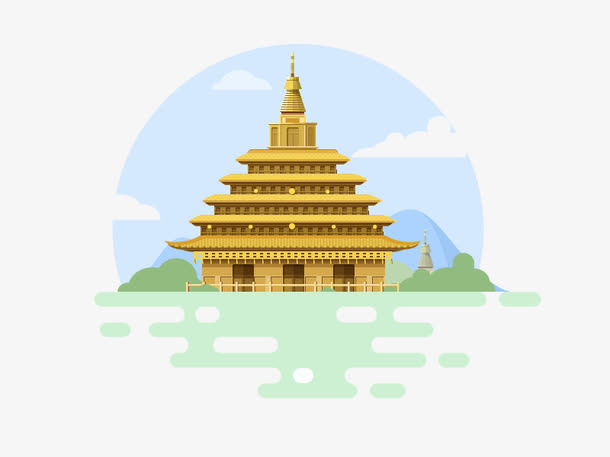 扁平化泰姬陵免抠