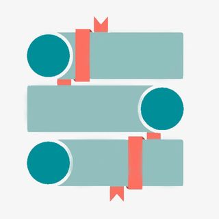 矩形与圆形PPT装饰图案免抠