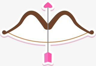 手绘卡通弓箭装饰免抠