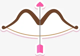 手绘卡通弓箭装饰免抠