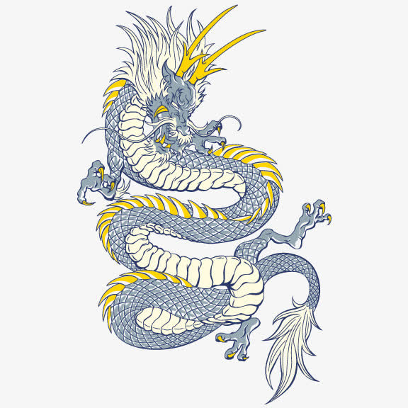 矢量手绘龙免抠