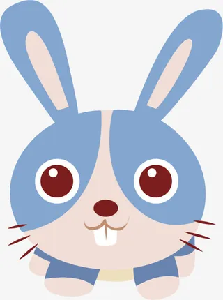 兔子印花矢量图免抠