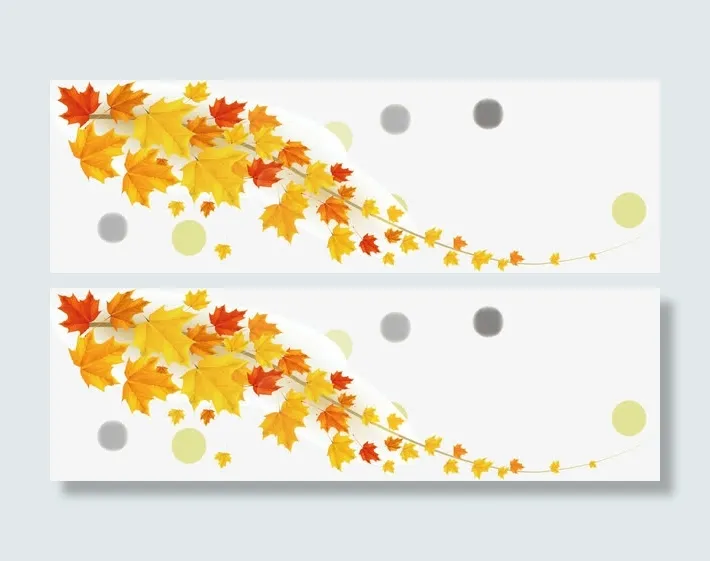 秋天 树叶 落叶 暖色金黄色免抠