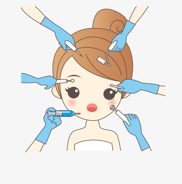 卡通手术女孩免抠