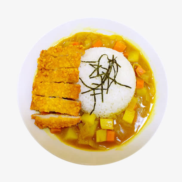 拌饭咖喱鸡排饭免抠