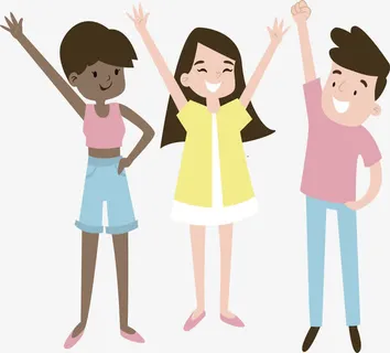 充满活力的年轻人免抠