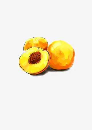 手绘水蜜桃免抠