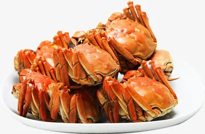 七夕大闸蟹美食图片免抠