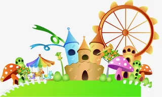 卡通游乐场毕业季免抠