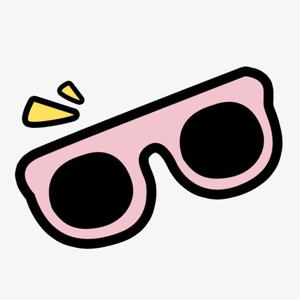 可爱卡通眼镜免抠