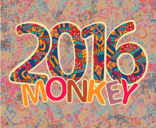 猴年创意卡通可爱新年标志免抠