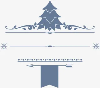 复古花纹边框免抠