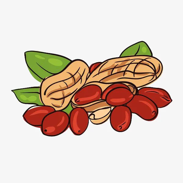 手绘花生米免抠