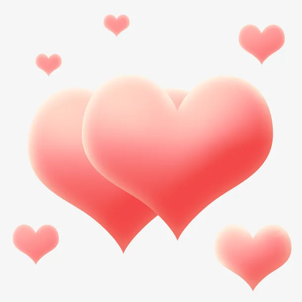 粉色高清爱心免抠