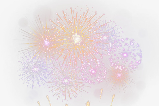 彩色节日大烟花免抠节日元旦/春节/元宵元素