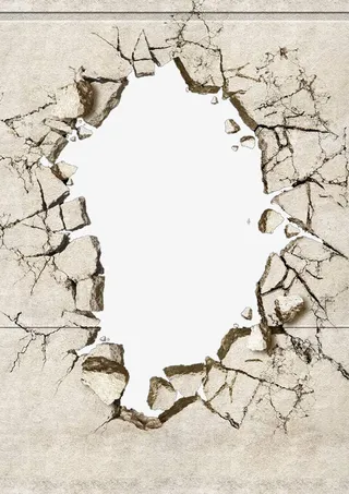 白色破损墙面的素材免抠背景摄影风景元素