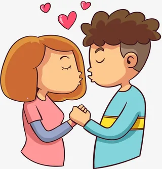 一对正在KISS的小情侣免抠