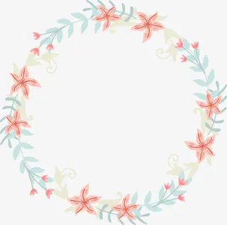 鲜花花环 手绘免抠
