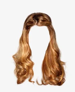 漂亮卷发假发素材免抠图免抠手绘/卡通卡通元素