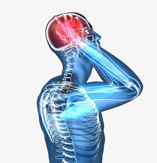 头部刺痛人体架构免抠