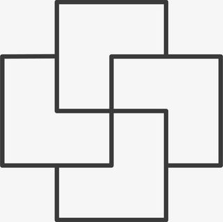 正方形创意线条图案免抠