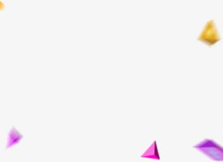 飘舞粉色黄色三角形免抠