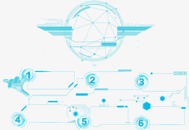 科技简约创意几何元素免抠