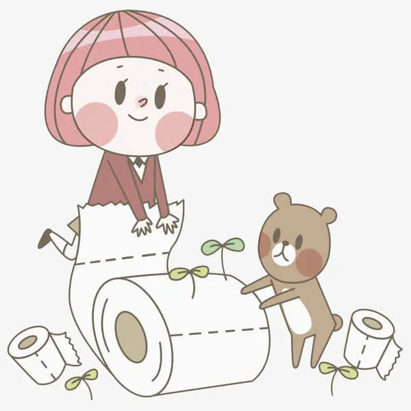 纸巾女孩免抠