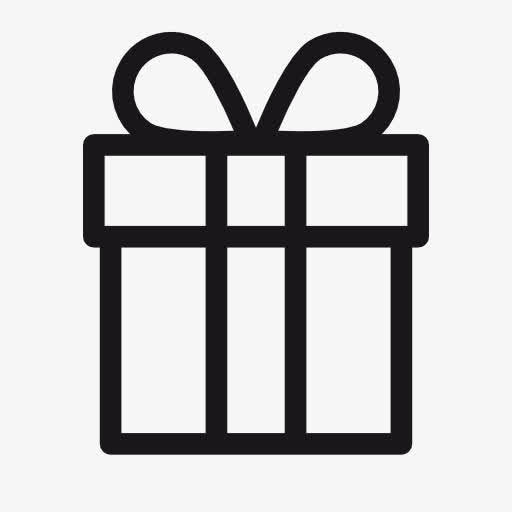 礼物盒子简洁圣诞节PNG图标免抠