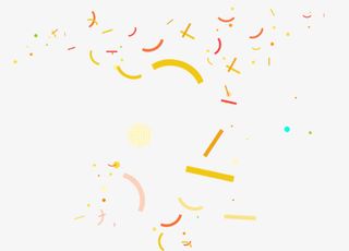 黄色长方形圆形弧形免抠