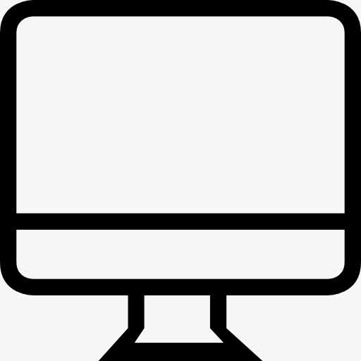 电脑显示器的轮廓图标免抠