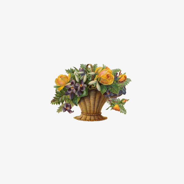 森系复古花饰免抠