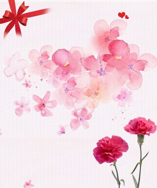 妇女节红绸简约水墨背景高清