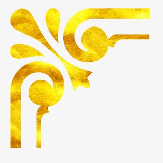 创新几何边角边框烫金免抠图免抠