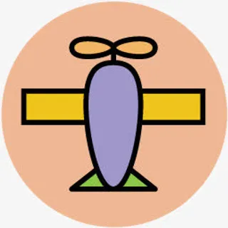 卡通图标交通工具素描 飞机免抠