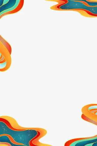 透明国潮边框免抠