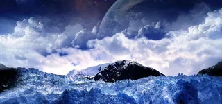 天空山峰云朵背景高清