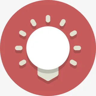 亮度灯泡灯泡圆形图标免抠