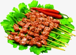 中秋节肉块烧烤食村免抠
