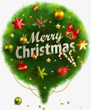 绿色圣诞节草堆免抠