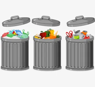 垃圾分类，分类垃圾桶免抠