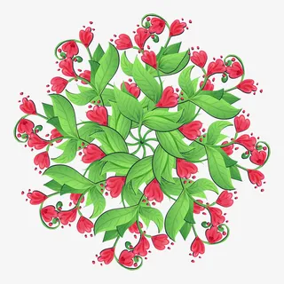 花瓣花纹矢量免抠