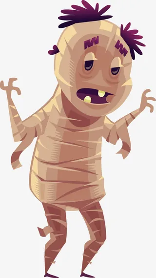 卡通鬼怪装饰图案免抠