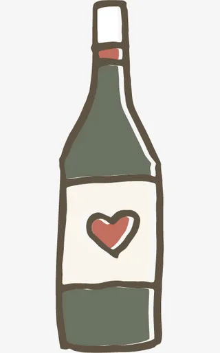 情人节情人红酒免抠