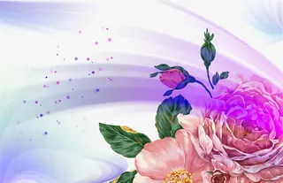 花卉装饰梦幻背景