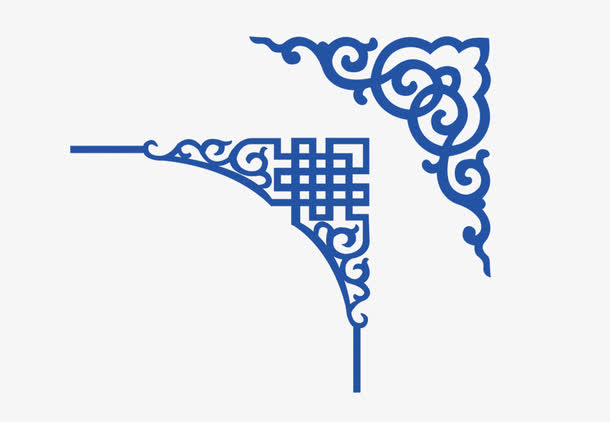 蒙古花边图案免抠