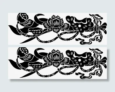 传统古典花纹花树素材免抠 传统古典花纹花树素材免抠