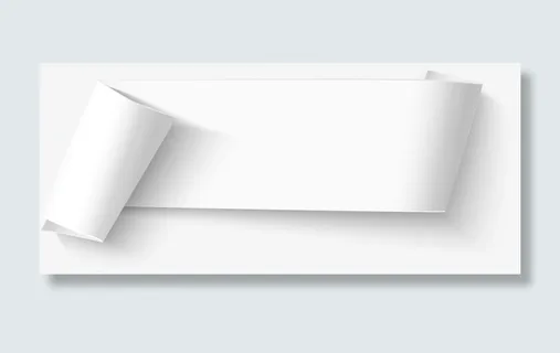 白色标题纸张条幅免抠